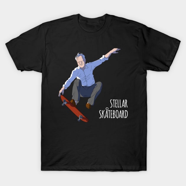 Stellar Skateboard! T-Shirt by How Did This Get Made?